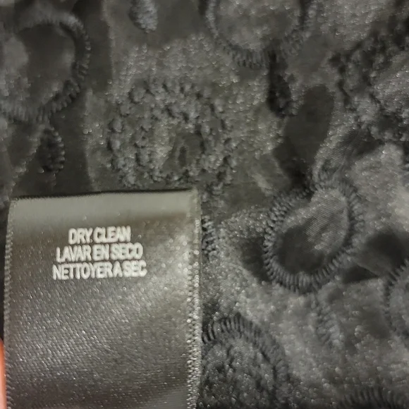 𝅺tahari Arthur S Levine polyester mesh open black blazer with circle design - Picture 7 of 13